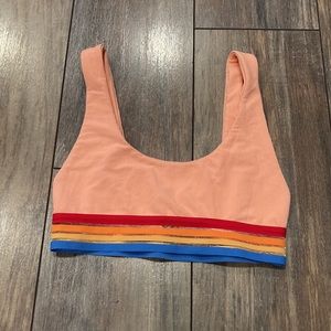 NWOT BEACH RIOT Ribbed Bikini Swimsuit Peyton Top